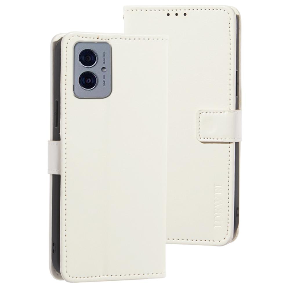 IDEWEI For Motorola Moto G55 5G Stand Case Crazy Horse Texture Leather Phone Cover