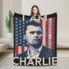Charlie Kirk Plush Blankets Child  Flannel Bedding Throws For Couch Chair Super Warm Design Quality Bedspread Gift