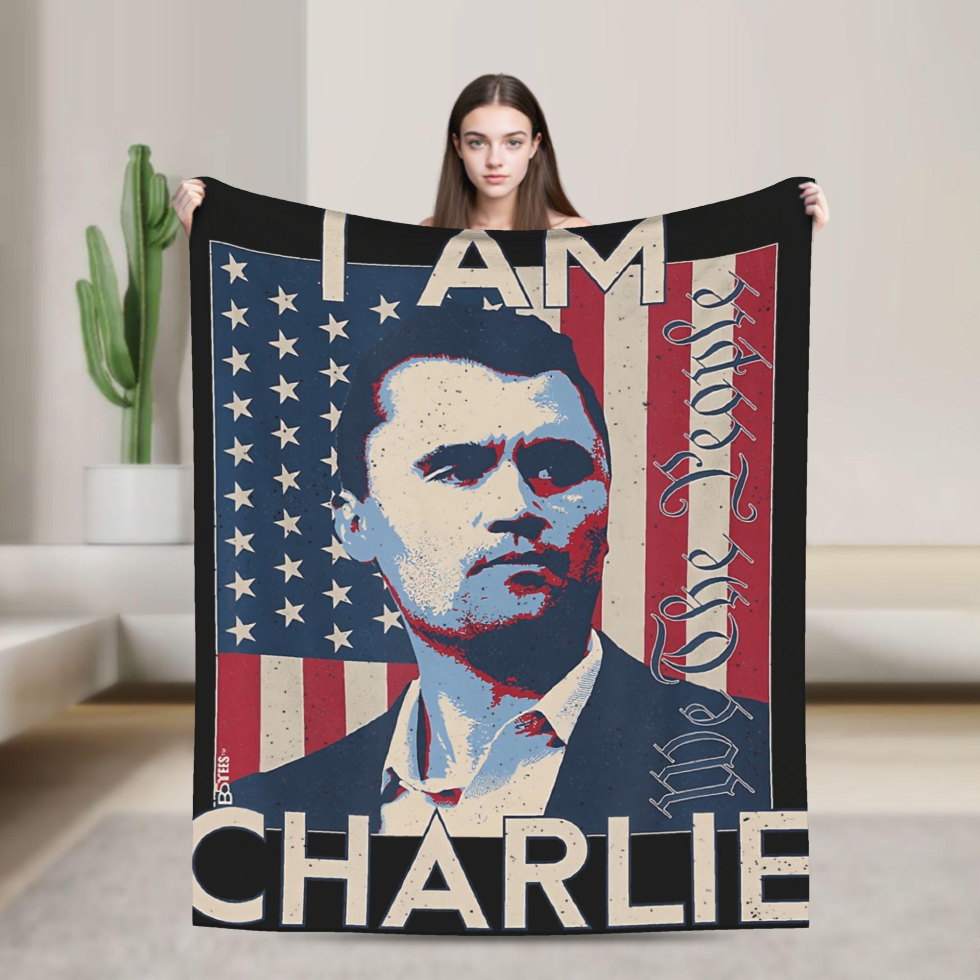 

Charlie Kirk Plush Blankets Child Flannel Bedding Throws For Couch Chair Super Warm Design Quality Bedspread Gift 75x90cm