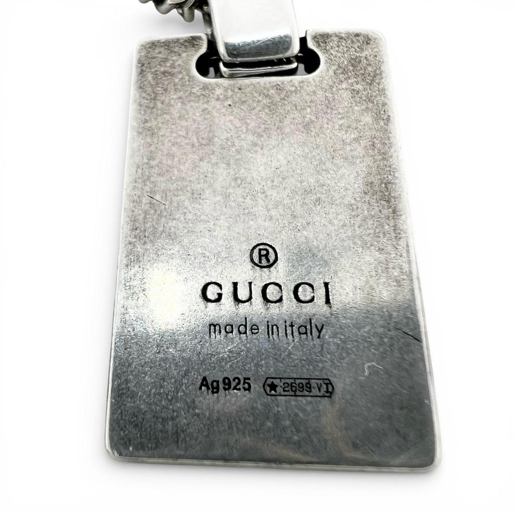 GUCCI Necklace Silver Women Diamante motif used
