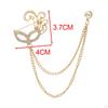Elegant Men's Brooch Chain Badge Alloy Suit Trendy for Anniversary Wedding Tuxedo