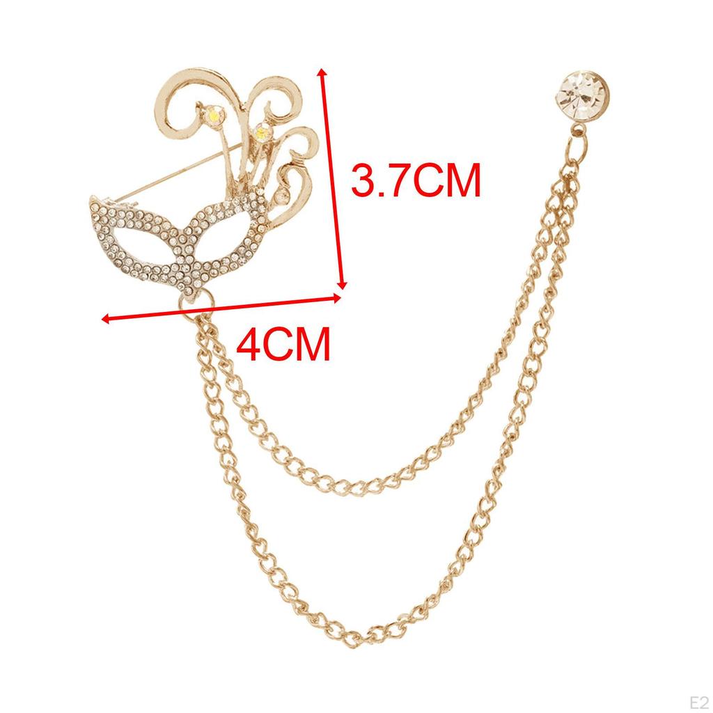 Elegant Men's Brooch Chain Badge Alloy Suit Trendy for Anniversary Wedding Tuxedo