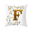 45x45cm Gold 26 English Letters Luxury Decorative Pillowcase Sofa Seat Cushion Cover Wedding Party Home Decor Hold Pillowcase