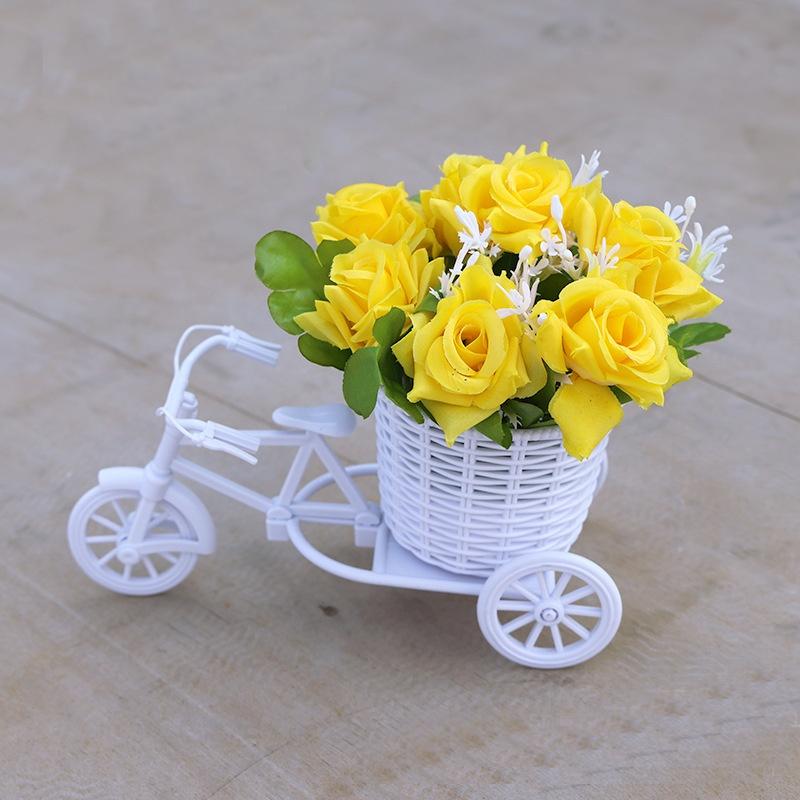 

Искусственный цветок велосипеда, имитация реалистичного искусственного растения, цветок для стола, украшение в виде бонсай для домашнего офиса