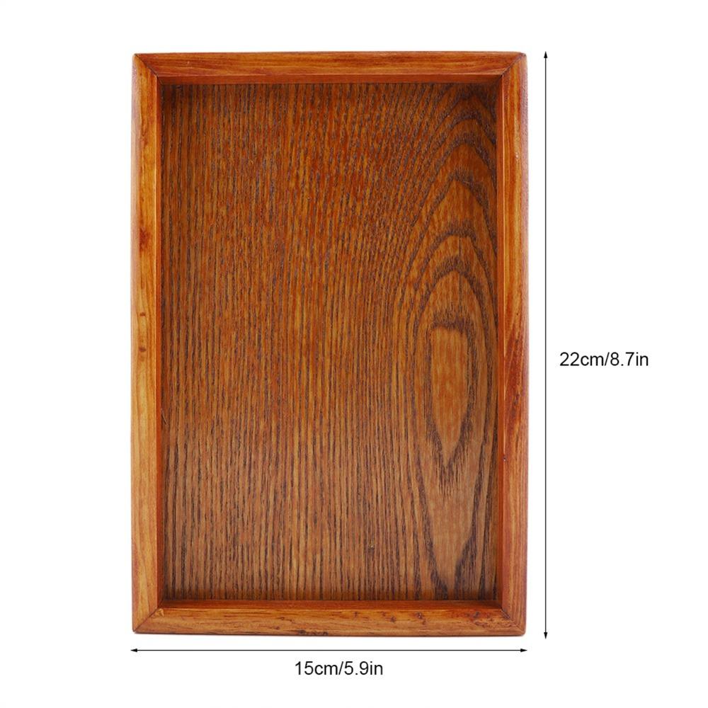 Smooth Surface Serving Tray Wood Fruit Platter Simple Snack Tray For Coffee Snacks