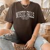 T-shirt z serialu Pamiętniki Wampirów Mystic Falls Wirginia Założone 1864 Koszulka Bracia Salvatore Stefan i Damon Koszulki z Wirginii