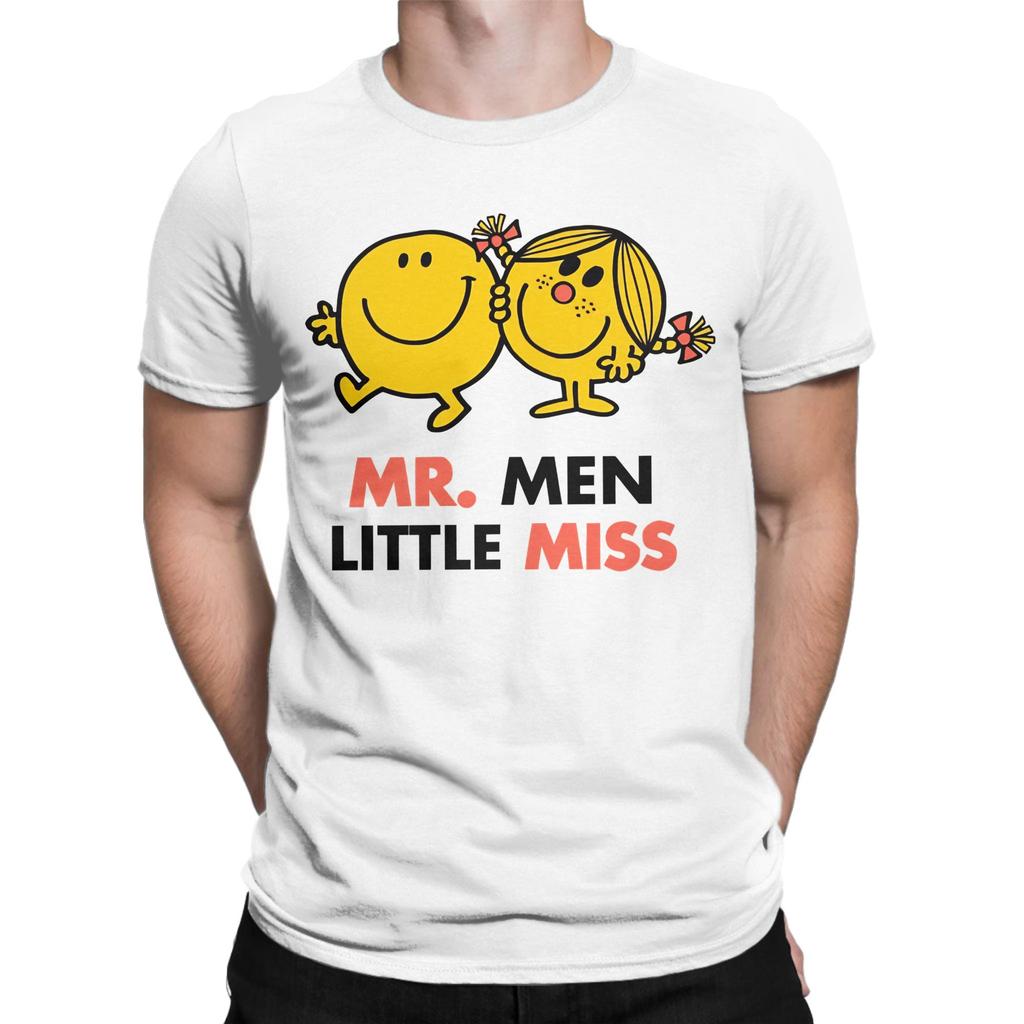 חולצת טי Mr Men Little Miss לגברים ונשים כותנה ביגוד אסתטי צווארון עגול שרוול קצר