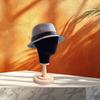 Wig Stand with Head Mannequin Head Stand with Wood Base for Multiple Wigs Hat Wig Head Stand Wig Display Stand Black