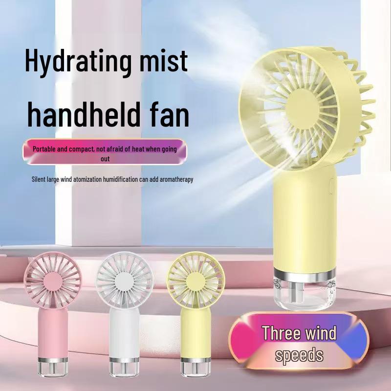 

Triple-Spray Cooling Humidifier Fan: Dual-Head, High-Wind Desktop & Camping Air Cooler