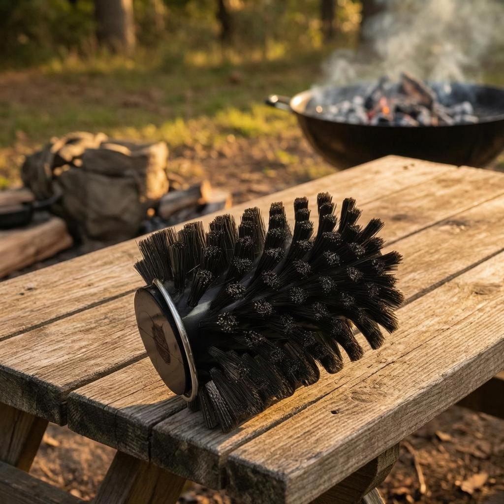 Electric Barbecue Cleaning Brush HeadDense Bristles Grill HeadCylindrical Head