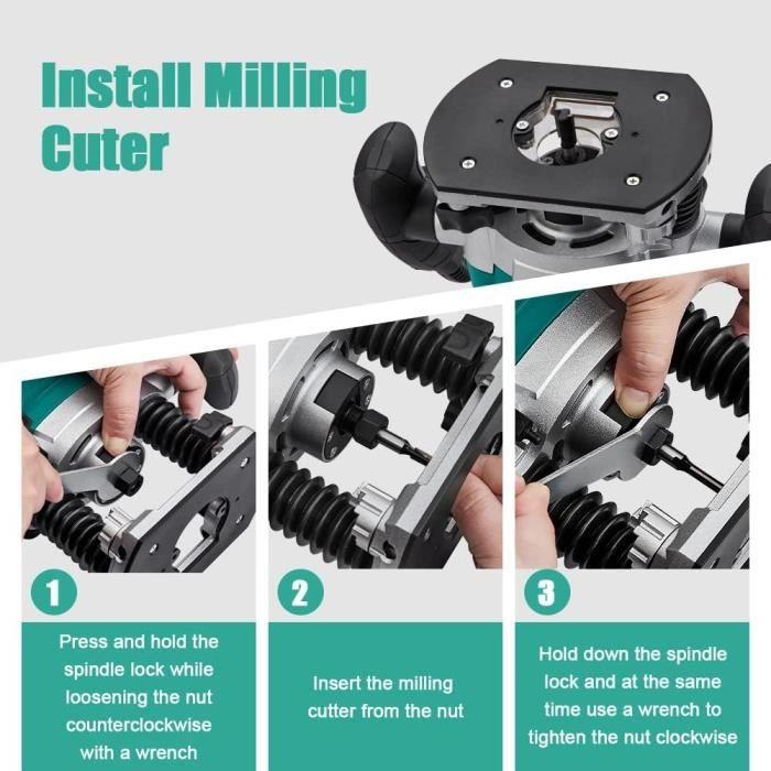 Défonceuse - STANEW - 1200W - 6 Vitesses - Mandrin 6/8mm - Alimentation Electrique