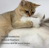 Faux Rabbit Fur Feather Interactive Pet Toys Cat Dog Kitten Hunting Toy Soft Plush Fluffy Cat Kicker Toy Simulation Bird Cat Toy