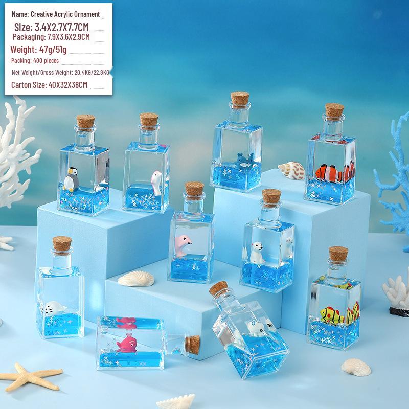 Panda Glitter Liquid Motion Hourglass - Decompression Toy & Acrylic Decoration Gift