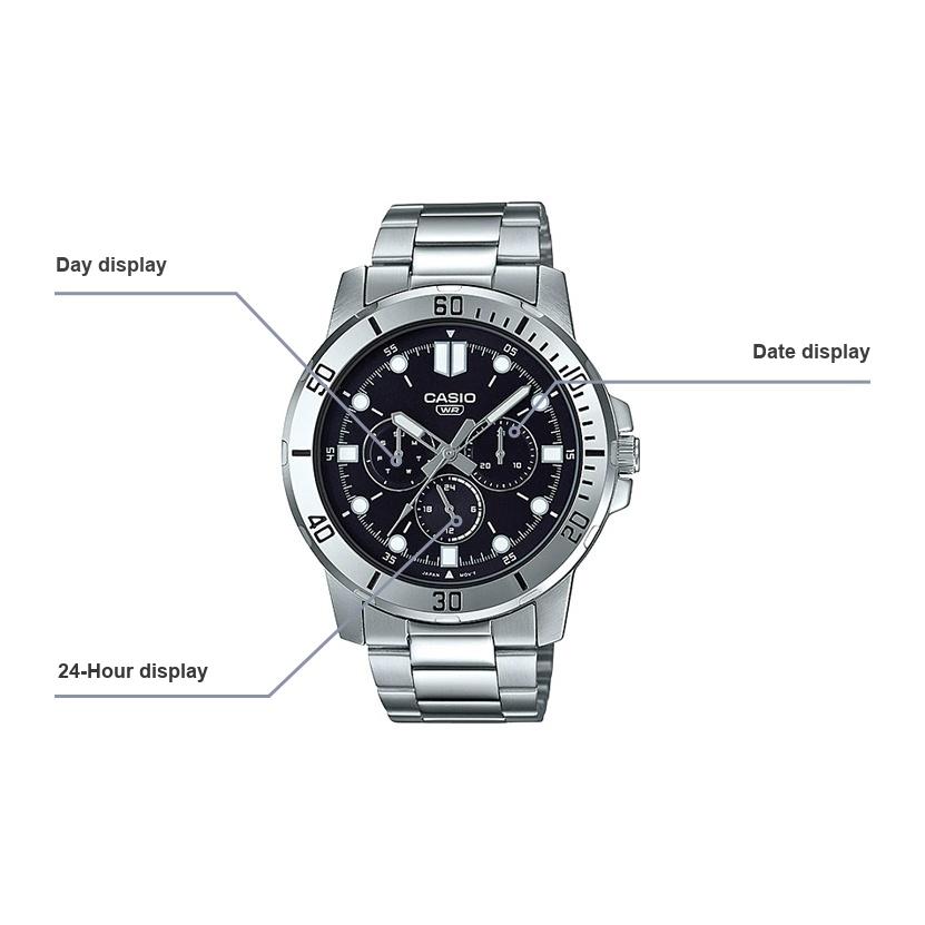 Casio Standard Series Retro Fashion Trend Business Casual Classic Quartz Watch Men watches Black MTP-VD300D-1E