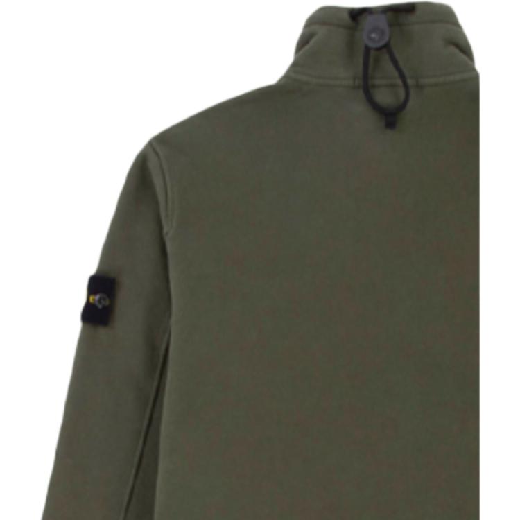STONE ISLAND Reißverschluss Unifarbene Jacke Herren Jacke Dunkelgrün 731561520-V0059