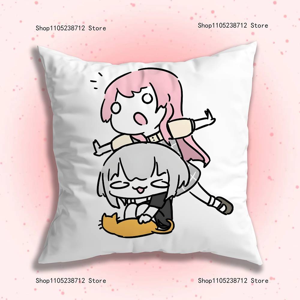 Cute Game T-Trickcal Anime Pillow Case Anti-Dustmite Pillowcase Invisible Zipper Silky Short Plush Sofa Cushion Cover