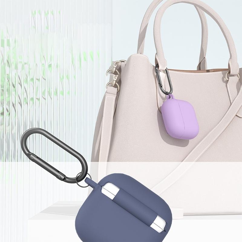 Einfarbige Ohrhörerhülle Kratzfeste Flüssigsilikon-Schutzhülle für