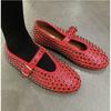 Luxury Crystal Rhinestone Fishnet Ballet Flats Woman Brand Design Rivet Studs Mesh Mary Jane Shoes Ladies Summer Cut Out Loafers
