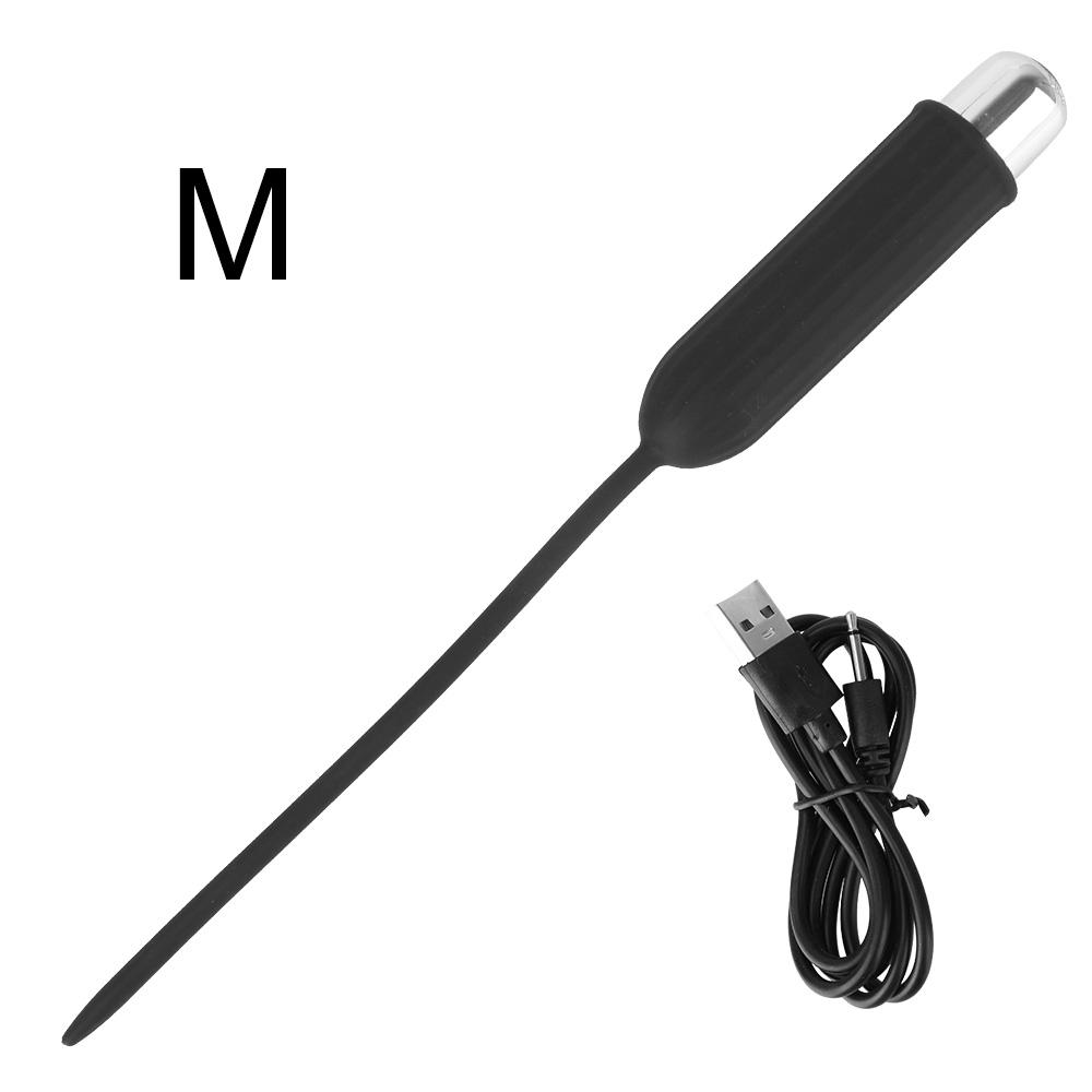IKOKY Insertion Urethral Plug 10 Frequency Soft Urethral Sound Dilator Sex Toys for Man Penis Plug Catheter with Bullet Vibrator