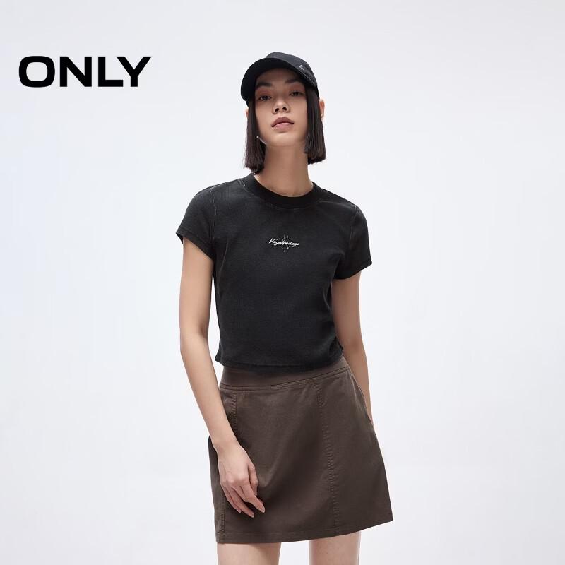 

ONLY 2025 Women s Distressed Washed Crew Neck Sleeveless Cropped T-shirt XS