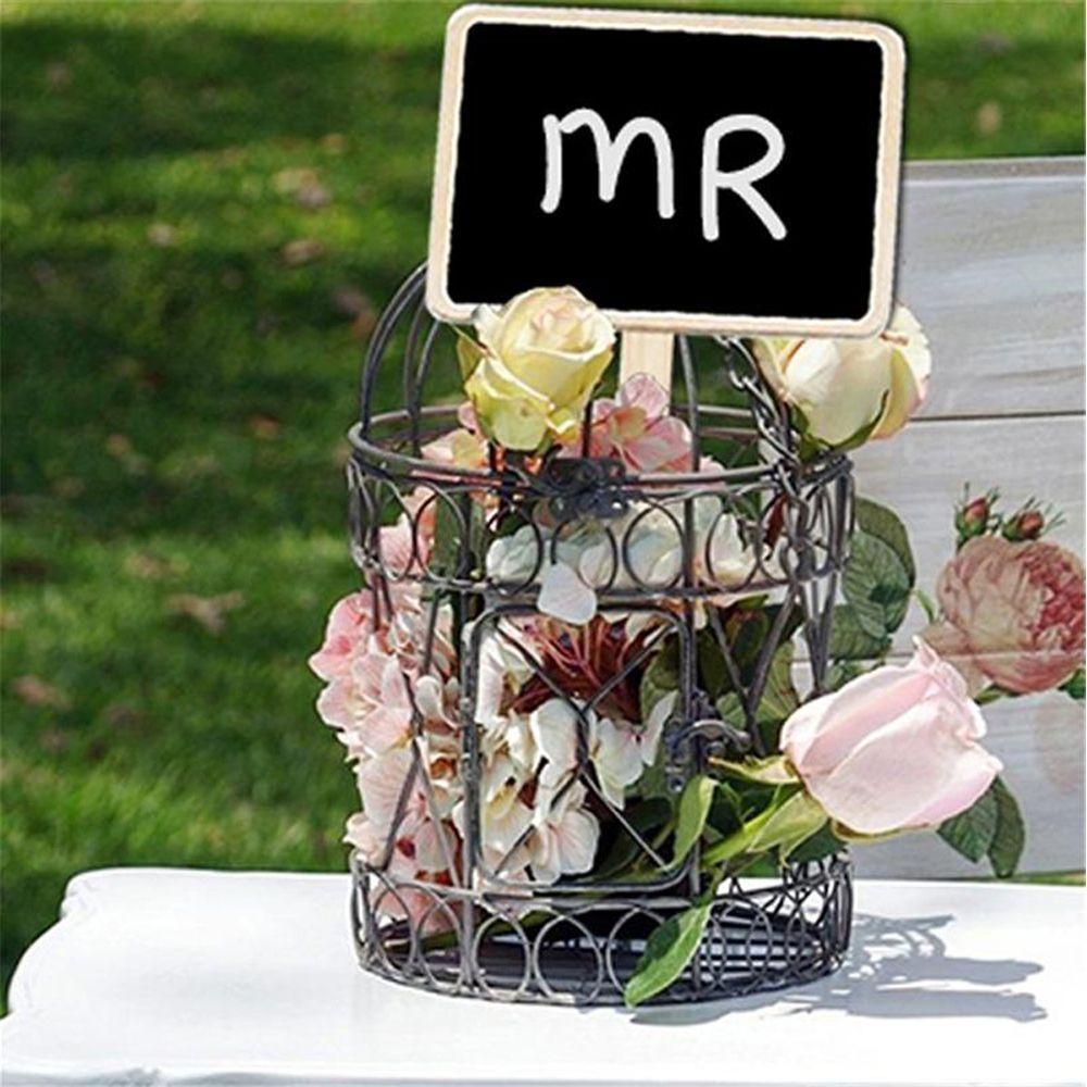 Reusable Marker House Decorations Garden Tools Classification Marker Wooden Chalkboard Plants Tags
