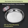 Stainless Steel Steamer Tray Food Grade Material Even Heat Transfer For Home Steaming Buns Vegetables