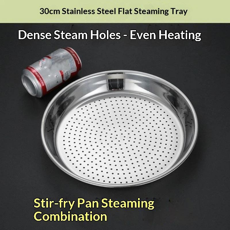 Stainless Steel Steamer Tray Food Grade Material Even Heat Transfer For Home Steaming Buns Vegetables