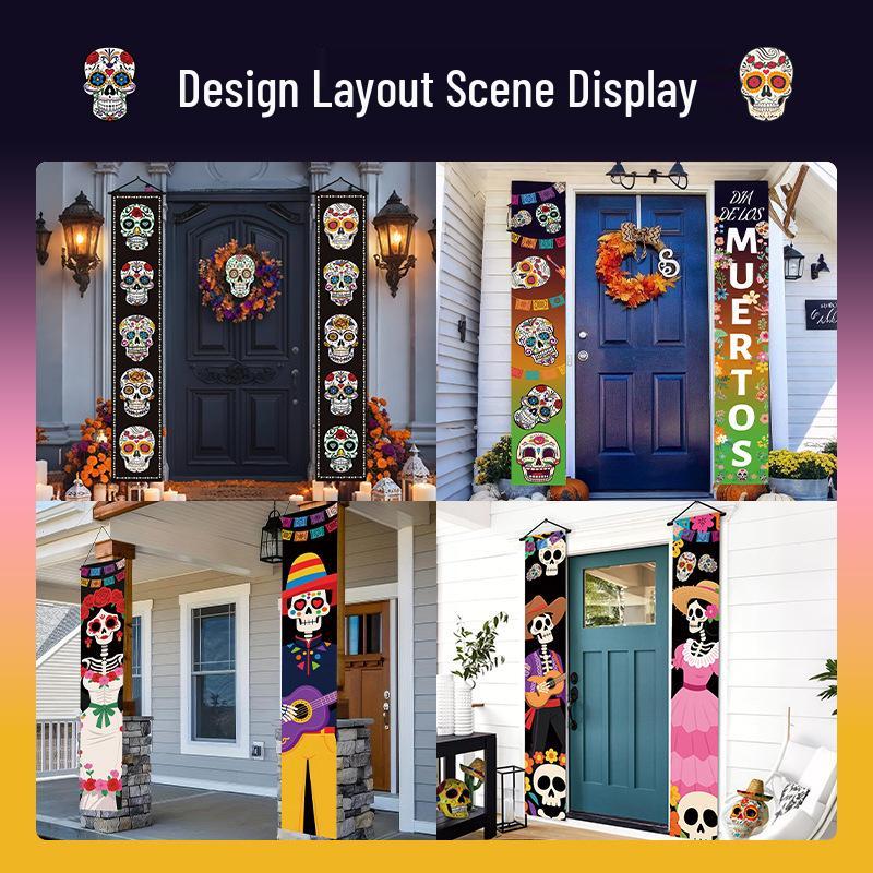 2026 Halloween Porch Banner: 30x180cm Festival Decoration