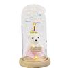 Eternal flower gold leaf flower laser flower glass cover bear 110 Qixi Festival Valentine's Day Mother's Day gift
