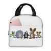Linda Bolsa de Almuerzo Aislada de Topo Feliz Krtek para Niños, Nevera Escolar, Fiambrera Térmica, Bolsa de Mano, Contenedor Portátil para Almuerzo