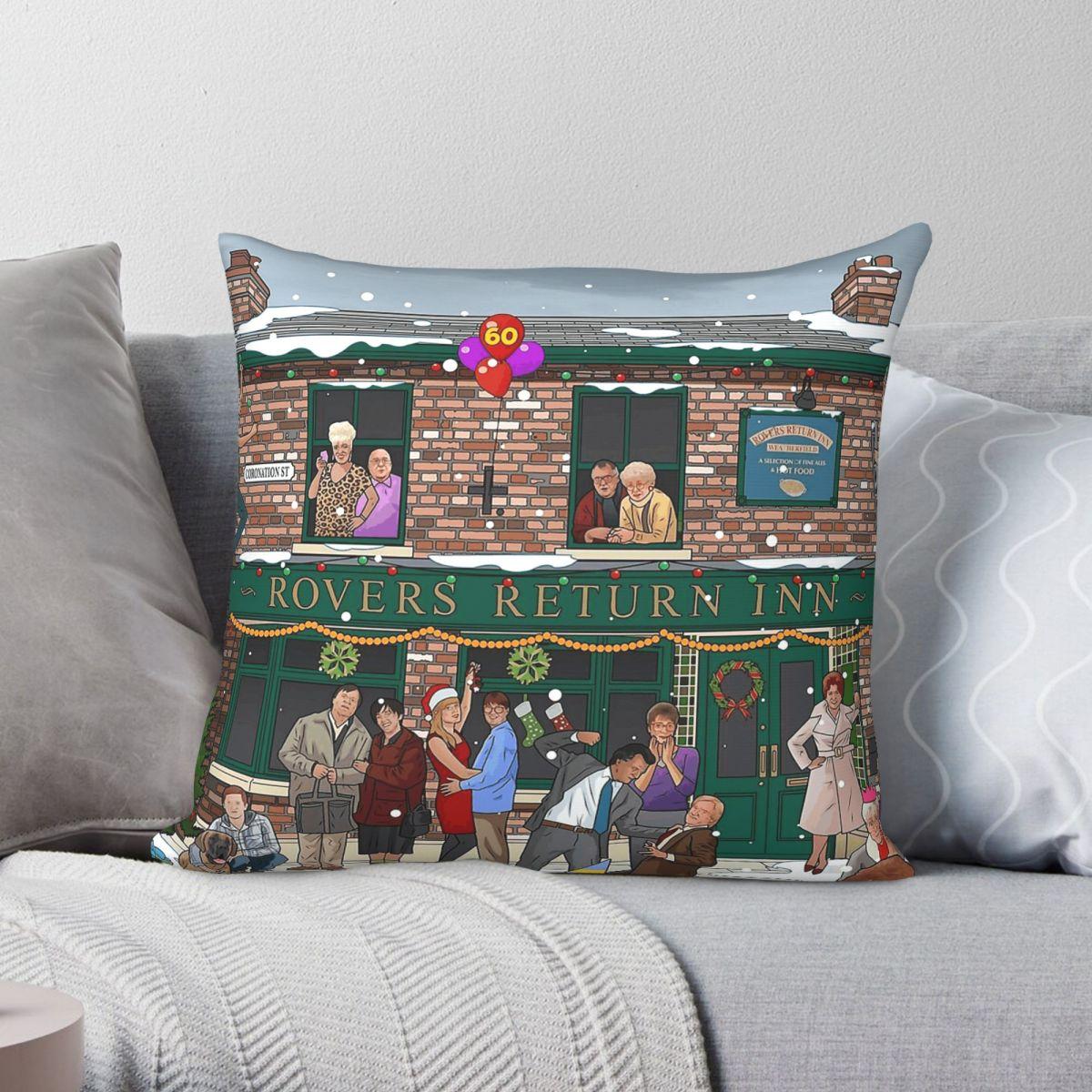 Exquisite Ornaments Unisex Coronation Street Rovers Return Inn Square Pillowcase Polyester Linen Velvet Printed Decor Throw Pillow Case Bed Cushion Cover