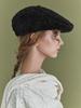 Poejidam Flat Cap In Black Fur Pastry