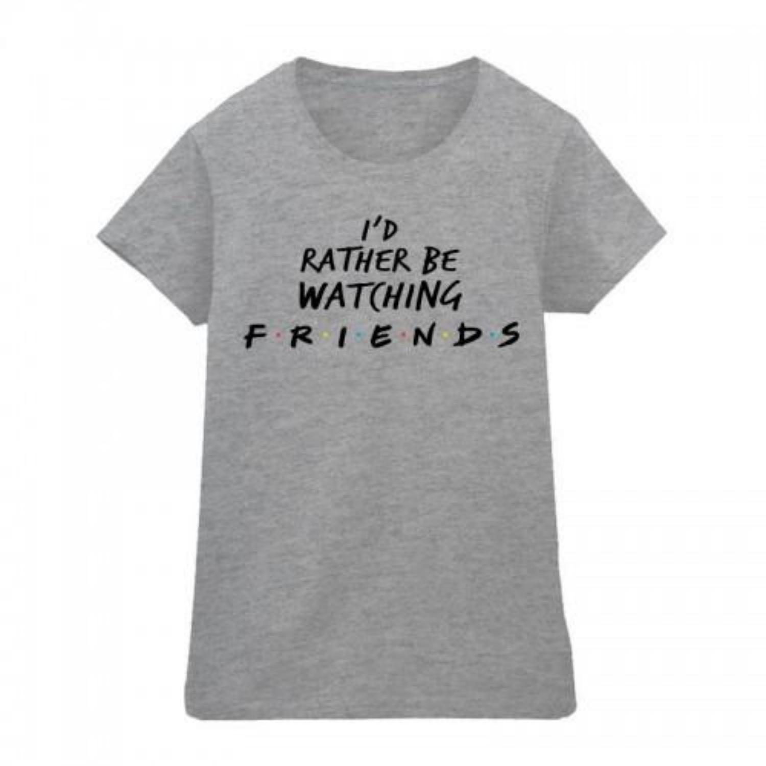 Friends Womens_Ladies Rather Be Watching Cotton T-Shirt XXXXL