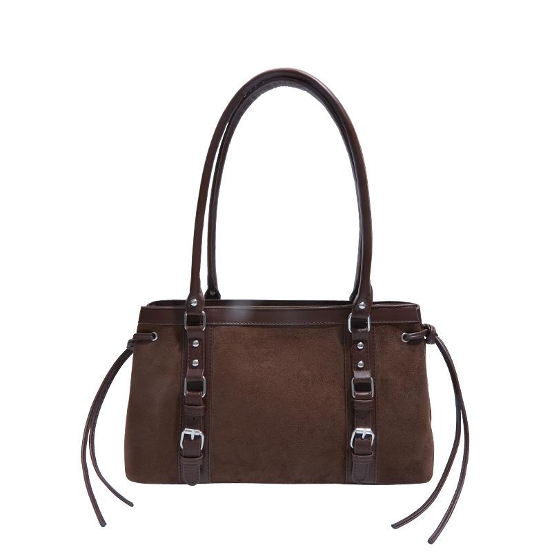 Женская ретро-сумка высокого класса на осень/зиму: Универсальная плечевая сумка большой вместимости