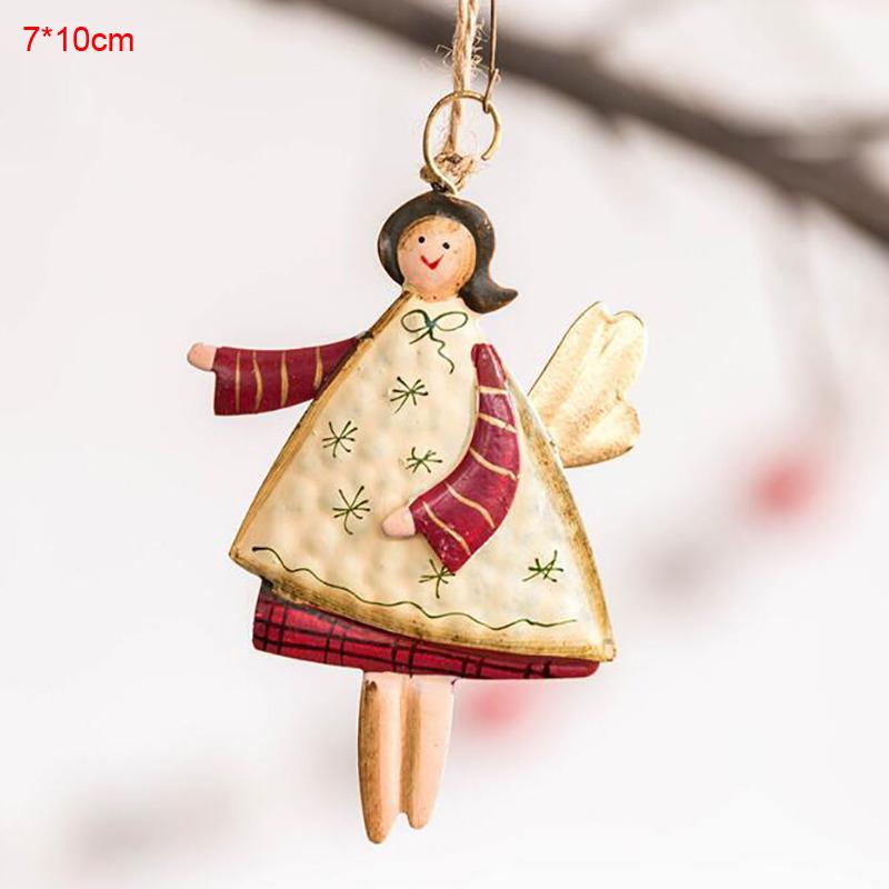 Christmas Pendant Xmas Tree Decorations Hanging Metal Ornaments DIY Santa Claus Snowman Party Kids Toys Gift Xmas New Year 2025