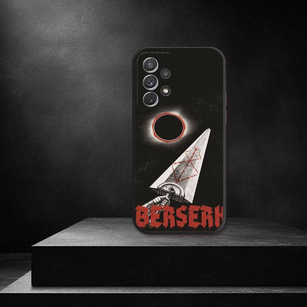 Anime B-Berserk GutS Phone Case For Samsung S 25,24,23,22,30,21,10,9,Ultra,Plus,Lite,FE,4,5G Black Soft Case