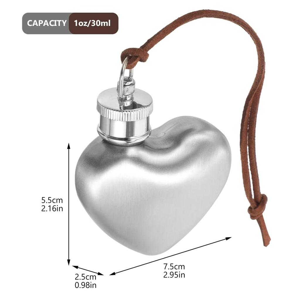 Mini 1oz 30ml Portable Outdoor Hip Flasks Wine Pots Love Heart Shaped Small Drinkwares Stainless Steel Wine Bottle Water Bottles