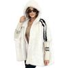 Womens Oversized Hooded Casual Jacket With Color Block Design Cotton Denim Loose Fit Long Sleeve Fall 2025