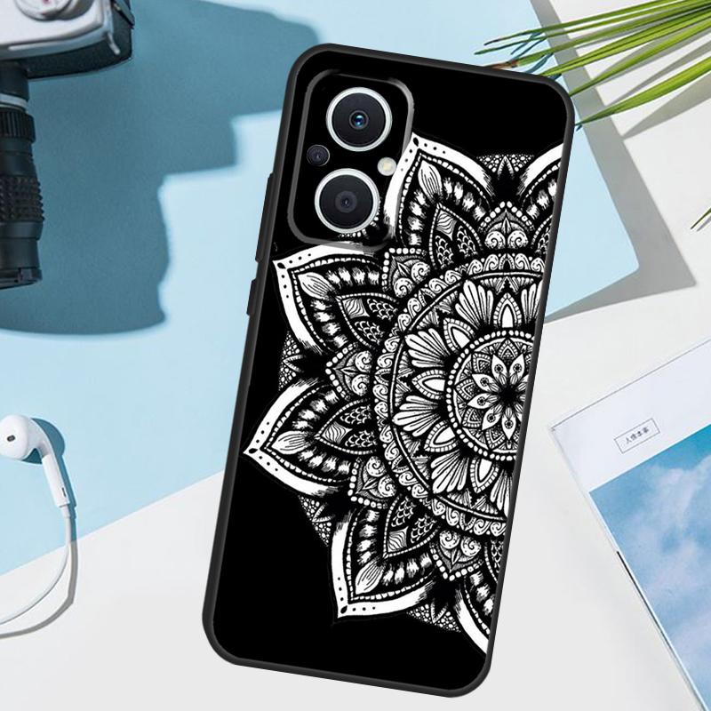 Elegant Mandala Floral Design Case For OPPO Reno 5Z 4Z 2Z 8T 3 4 5 6 7 8 Lite Find X5 X2 X3 Lite Neo X6 Pro Phone Cover