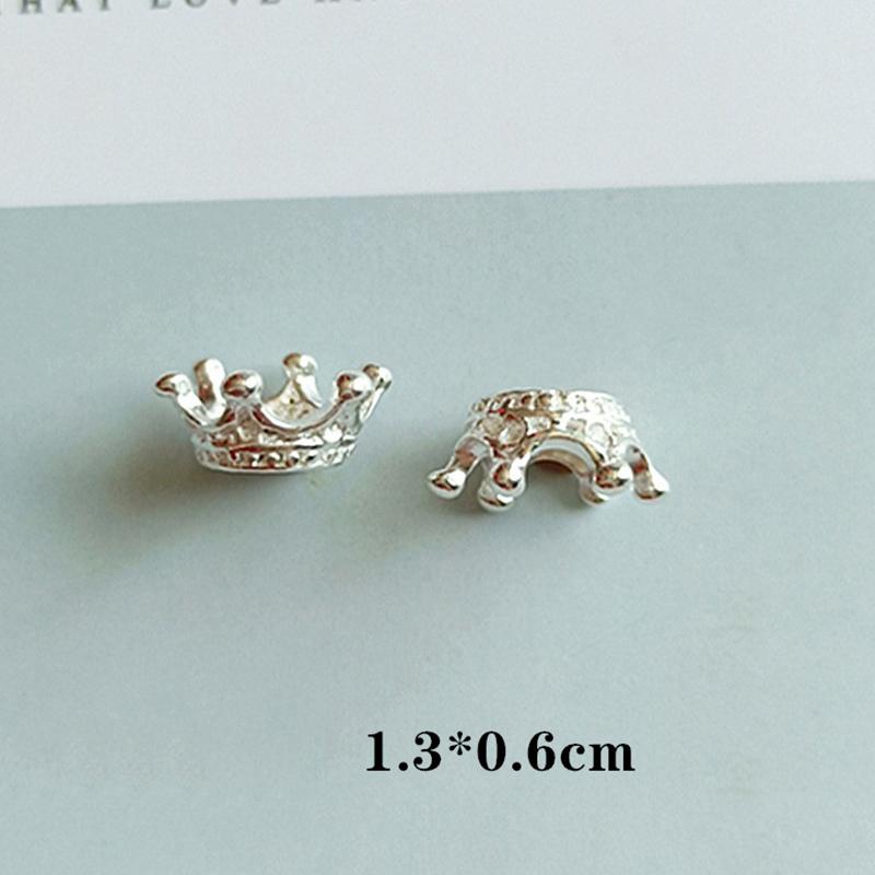 

1 многоцветная трехмерная сплавная маленькая корона для самостоятельного изготовления ювелирных изделий серебряный