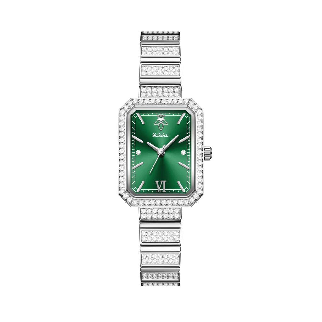 Fashion Womens Diamond Bracelet Watches Square Dial Waterproof Quartz Watch for Ladies