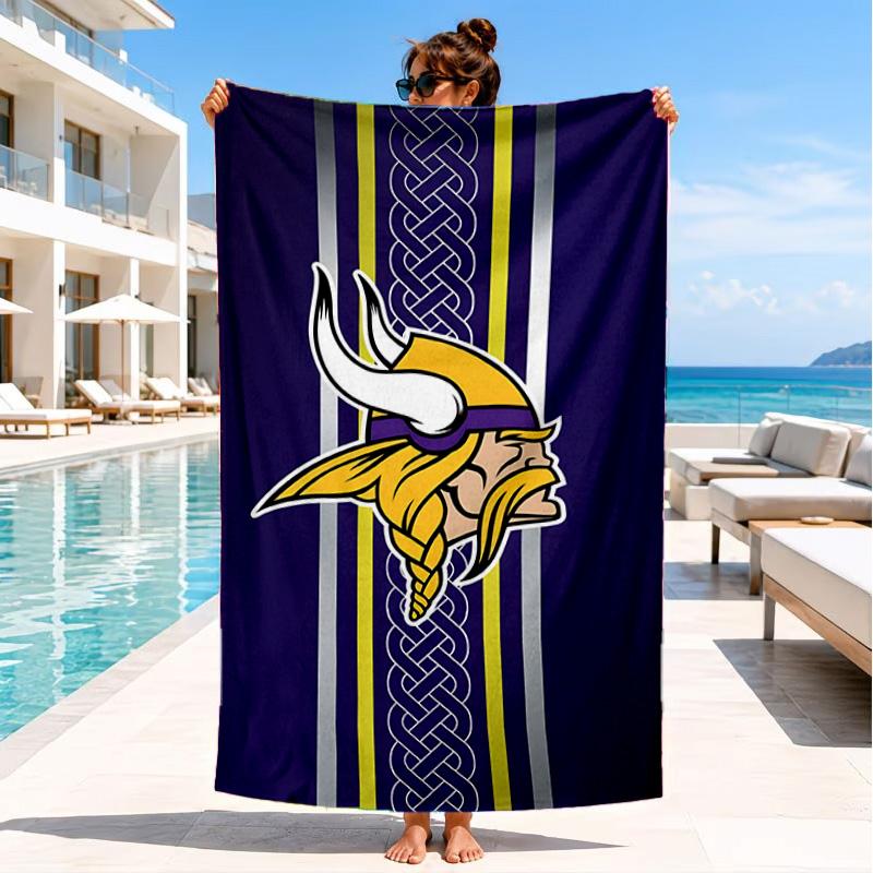 Vikings Teamgeist Strandtuch, Schnelltrocknend, Pflegeleicht, Geeignet für Fitness und Strandurlaub, Sport-Essential