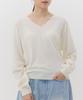 Kkomma Cmk01 V-Neck Ivory Sweater