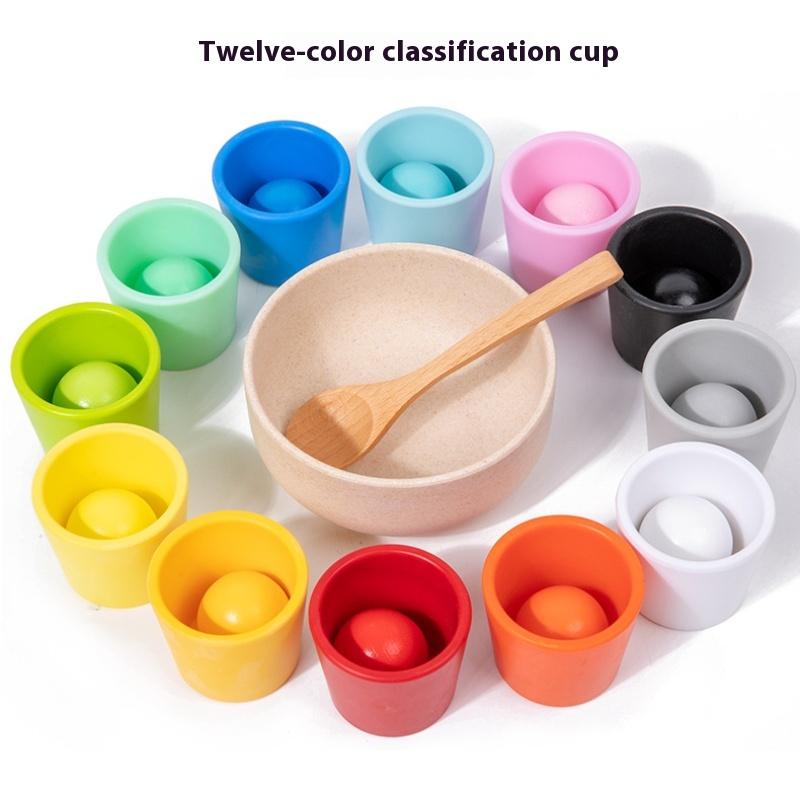 

Игрушка для тренировки концентрации у младенцев, когнитивная тренировка сопоставления цветов, тренировка использования ложки, координация рук и глаз, развивающая игрушка