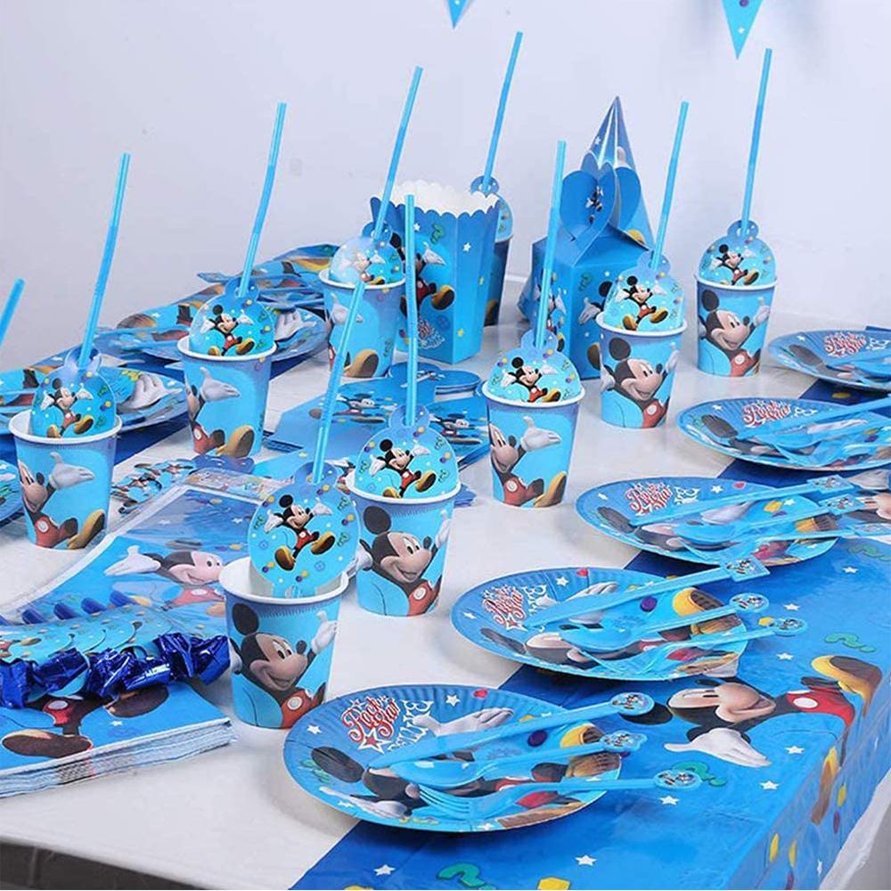 Mickey Mouse Birthday Party Tableware Set Party Plates Cups Napkins Party Dishes