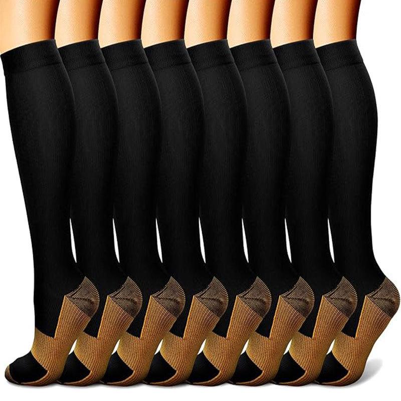 Compression Knee-high Socks Set for Running and Sports - Graduated Support, Multiple Pairs (3/4/6/8)