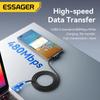 Essager PD100W USB Type C To USB C Cable 5A Fast Charging Cable 90 ° LED Digital Display Cable for Computers and Mobile Phones