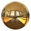201 Stainless Steel Gold-Tone Mirror-Finish Hollow Round Decorative Ball for Landscapes & Christmas
