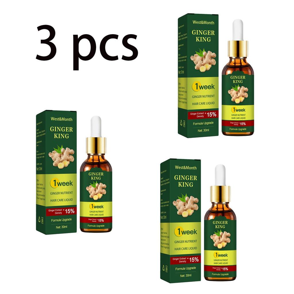 West&Month Ginger Hair Essence 30ml Thickening Hair Growth Serum Strengthens hair, repairs damage, reduces dandruff, improves frizz and dryness