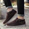 Scarpe da uomo nuove, in pelle scamosciata, casual, con lacci, antiscivolo, da guida, vintage, con punta tonda, autunno inverno, calde, Oxfords
